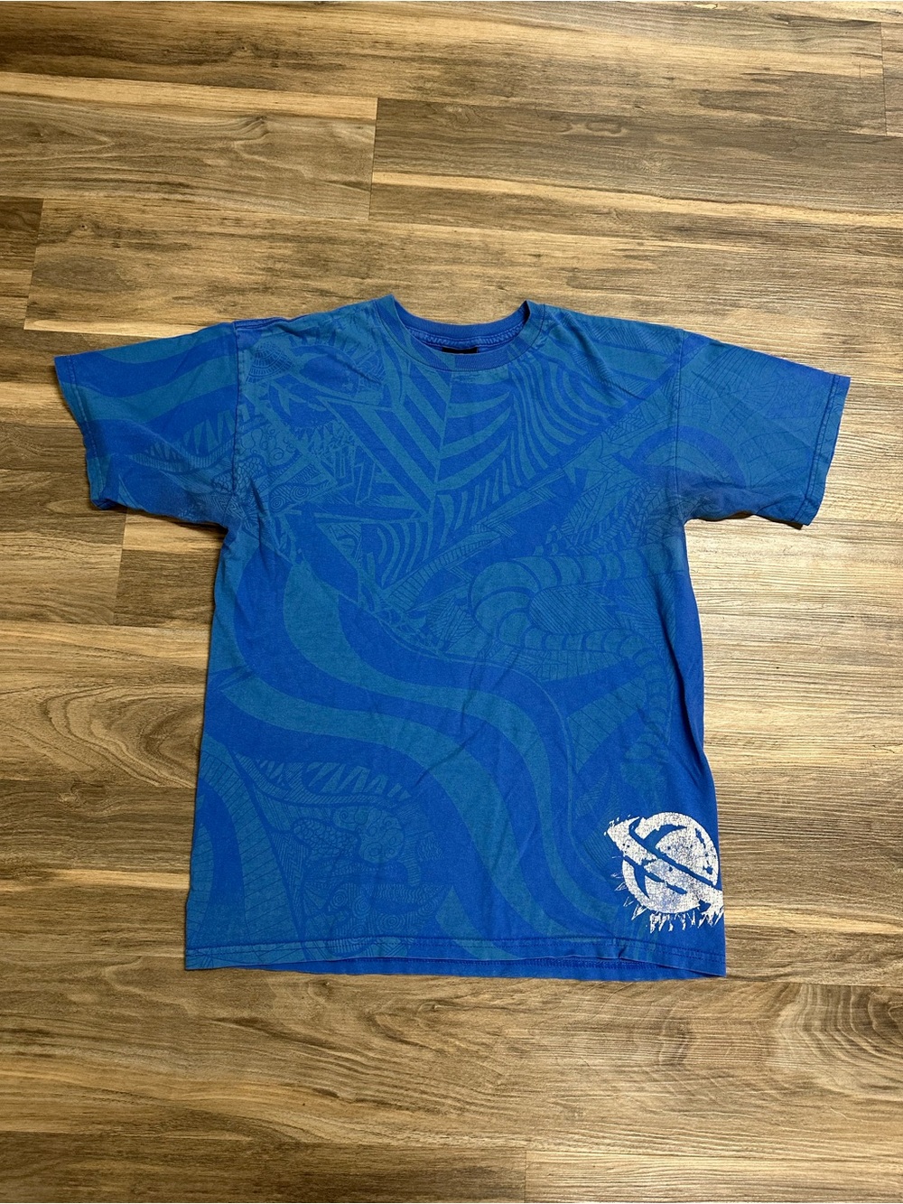 Y2K Lost Enterprises Blue Cotton Skateboarding T-Shirt